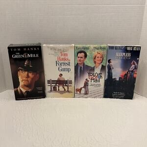 Tom Hanks VHS Movie Lot Green Mile Forrest Gump Youve Got Mail Sleepless Seattle